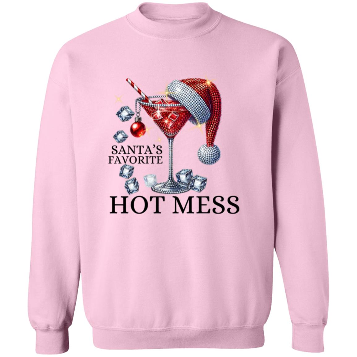 Red Hot Mess Christmas Crewneck Pullover Sweatshirt