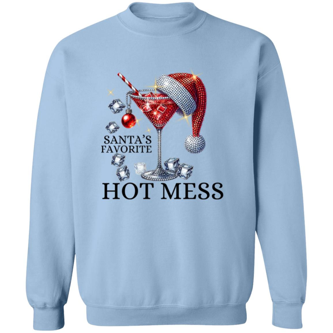 Red Hot Mess Christmas Crewneck Pullover Sweatshirt