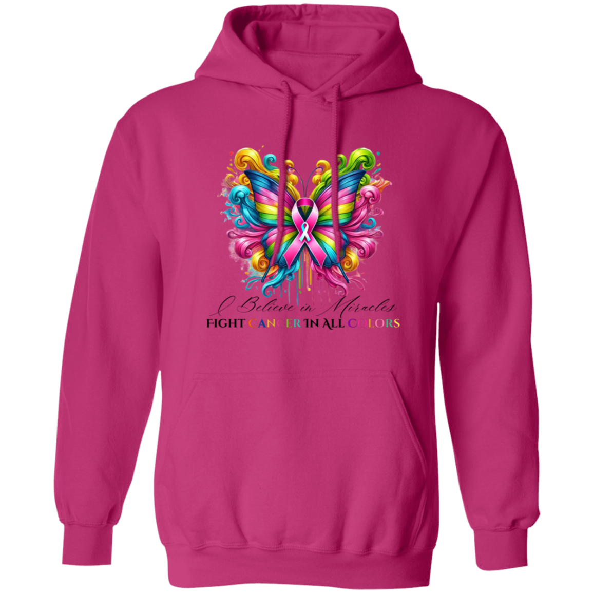 We fight Cancer in Many Colors Pullover Hoodie