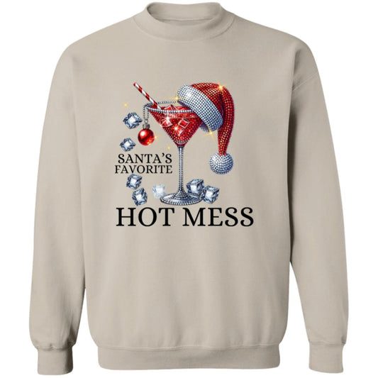 Red Hot Mess Christmas Crewneck Pullover Sweatshirt