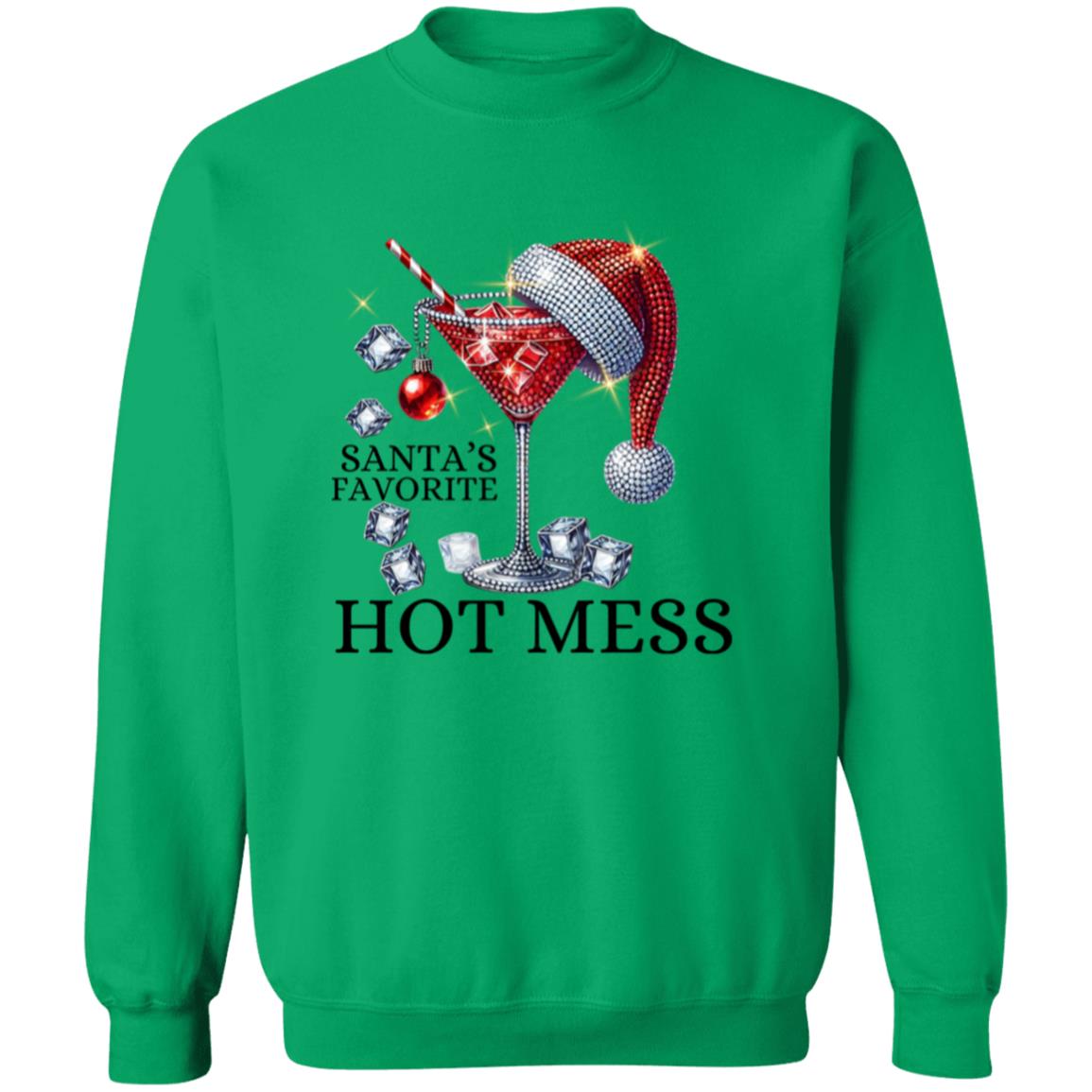 Red Hot Mess Christmas Crewneck Pullover Sweatshirt