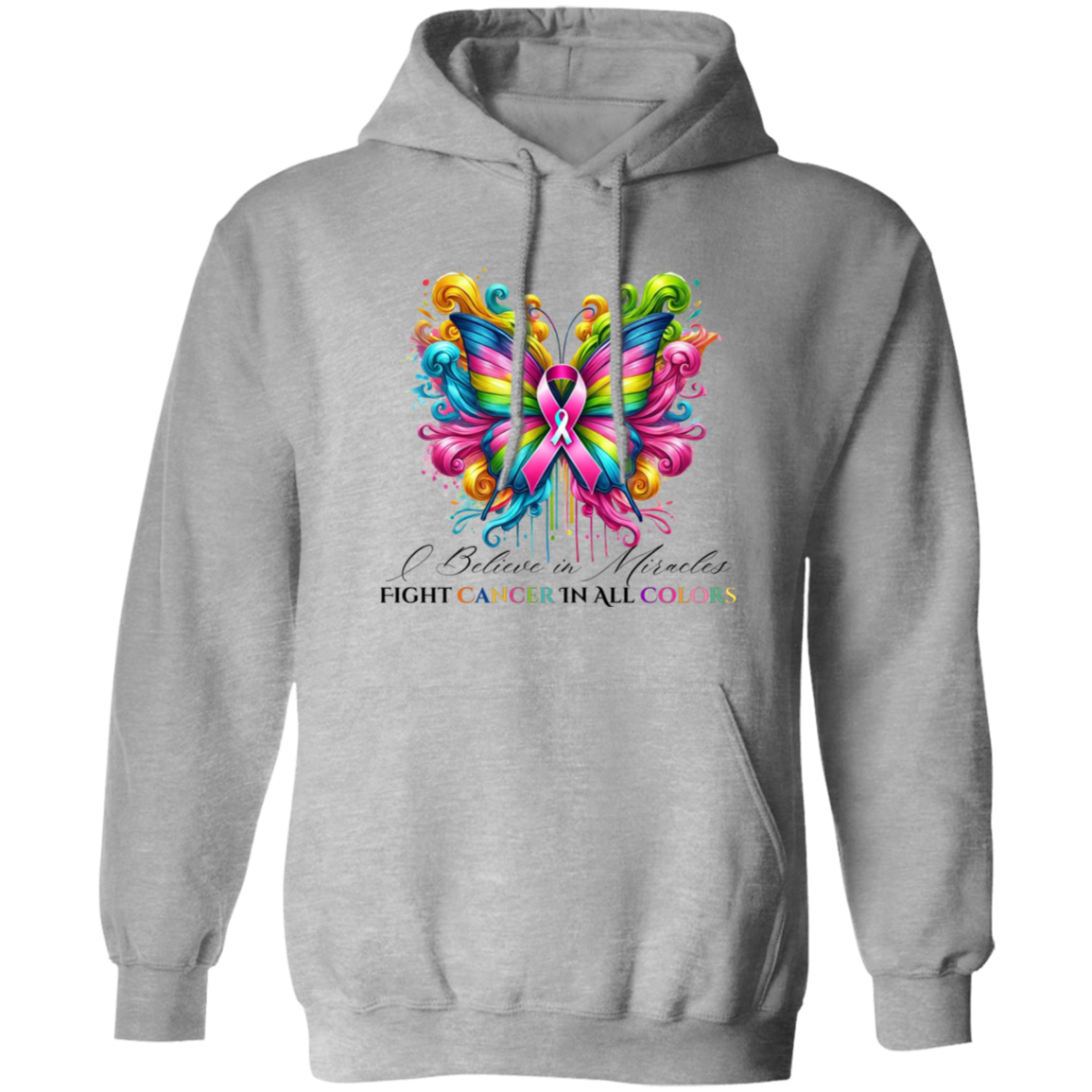 We fight Cancer in Many Colors Pullover Hoodie