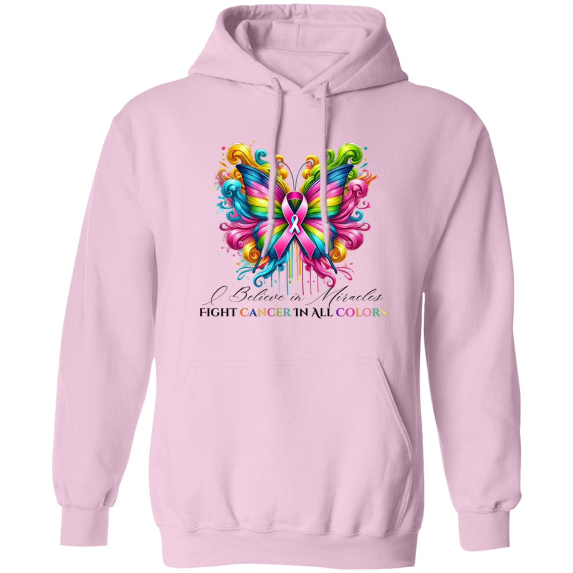 We fight Cancer in Many Colors Pullover Hoodie